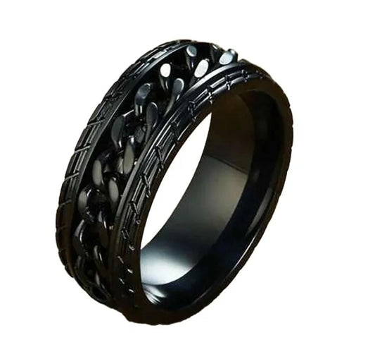 Platinum Spinner Ring For Men Timexion 